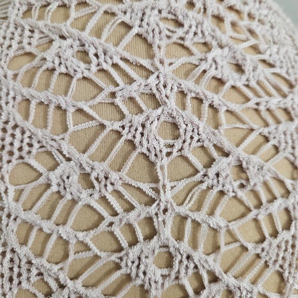 Anthropologie Knit Sweater Tahani Cardigan One Size Lilac Balloon Sleeve - Picture 10 of 12